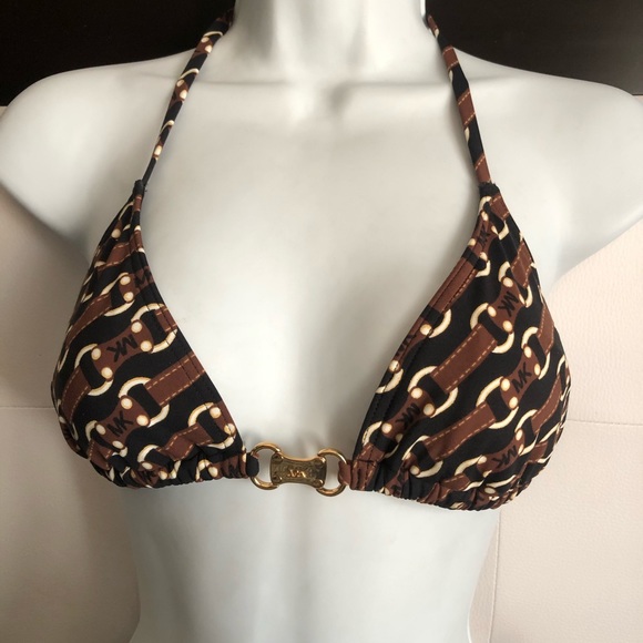 Michael Kors Brown logo Bikini Size 8 - Picture 9 of 14